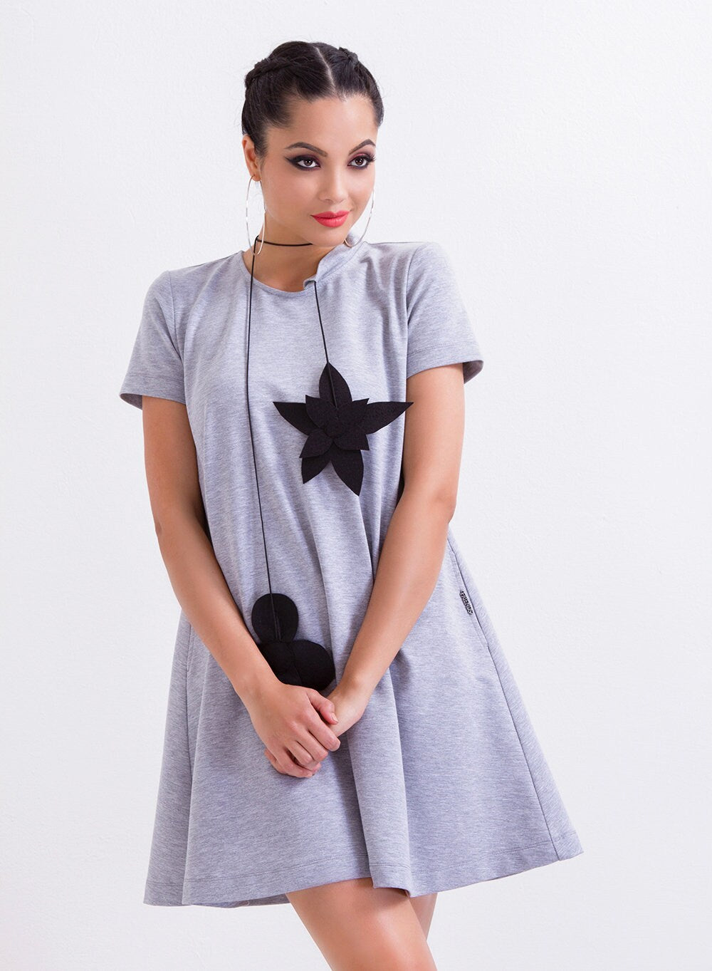 Casual Short Sleeve Dress, Spring Loose Dress, Summer Dress With Pockets, Plus Size Clothing