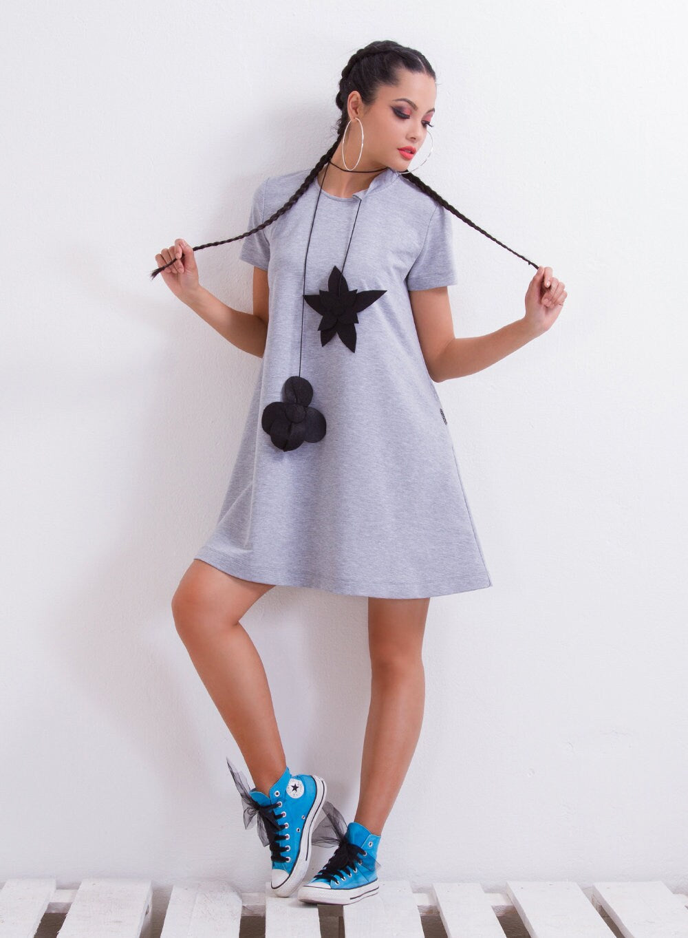 Casual Short Sleeve Dress, Spring Loose Dress, Summer Dress With Pockets, Plus Size Clothing