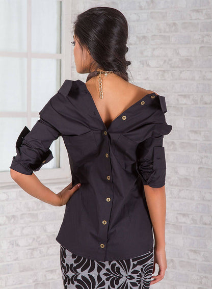 Elegant Off shoulder Shirt, Extravagant Shirt, cocktail top