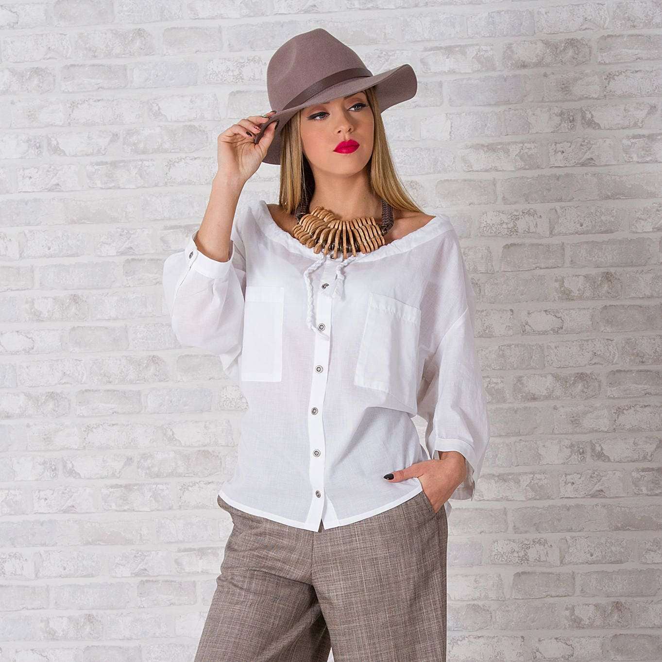 Summer Boho Shirt, White Woman Shirt, Oversize Shirt, Boyfriend Shirt, Long Sleeve Shirt, Cotton Shirt by Friends Fashion