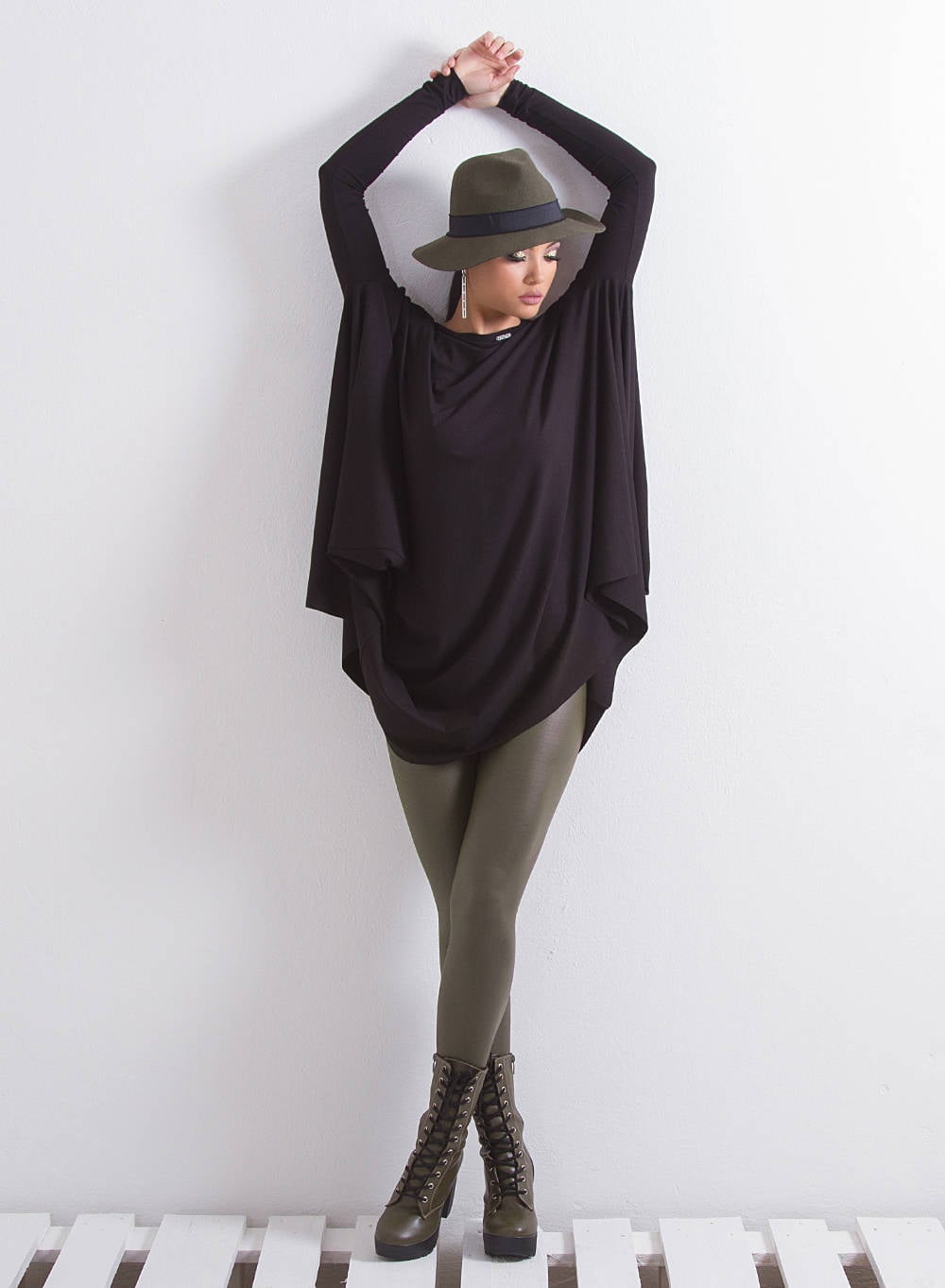 Tunic Tops For Women, Asymmetric Tunic, Plus Size Clothing, Black Tunic, Oversized Tunic, Loose Tunic, Evening Tunic, Winter Clothing