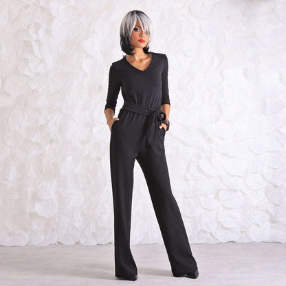 Black Womens Jumpsuit, Black Overalls Women, Harem Jumpsuit