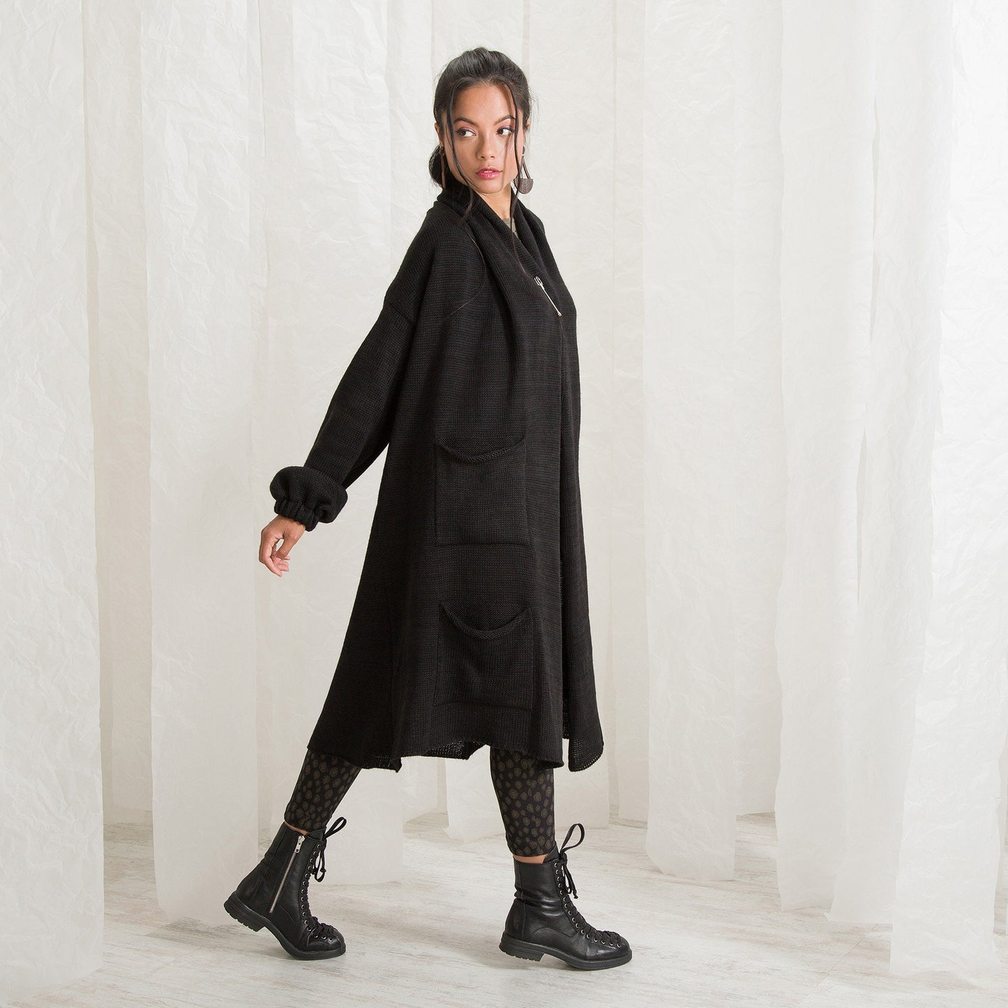 Merino Wool Cardigan, Knitted Winter Cardigan, Plus Size Clothing, Long Sleeve Cardigan, Women Wool Cardigan, Long Cardigan With Pockets
