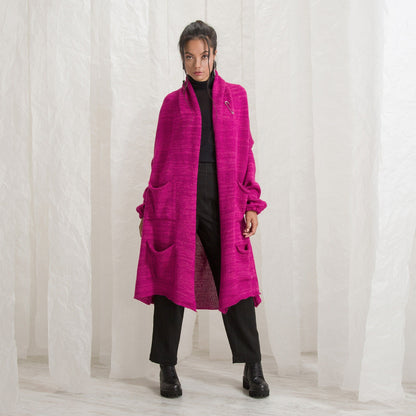Women Wool Cardigan Sweater, Knit Winter Coat, Plus Size Clothing, Knitt Clothes