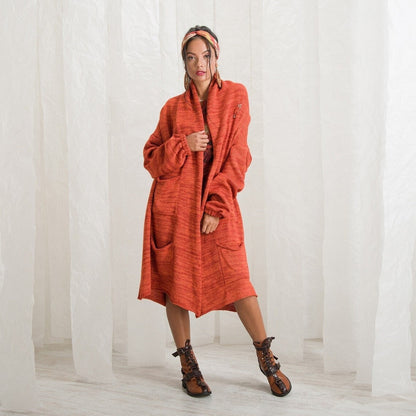 Merino Wool Cardigan, Knitted Winter Cardigan, Plus Size Clothing, Long Sleeve Cardigan, Women Wool Cardigan, Long Cardigan With Pockets