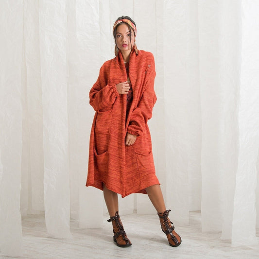 Merino Wool Cardigan, Knitted Winter Cardigan, Plus Size Clothing, Long Sleeve Cardigan, Women Wool Cardigan, Long Cardigan With Pockets