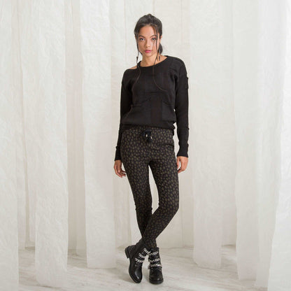 Black Women Sweater, Knit Winter Top, Woman Clothing With Pockets,