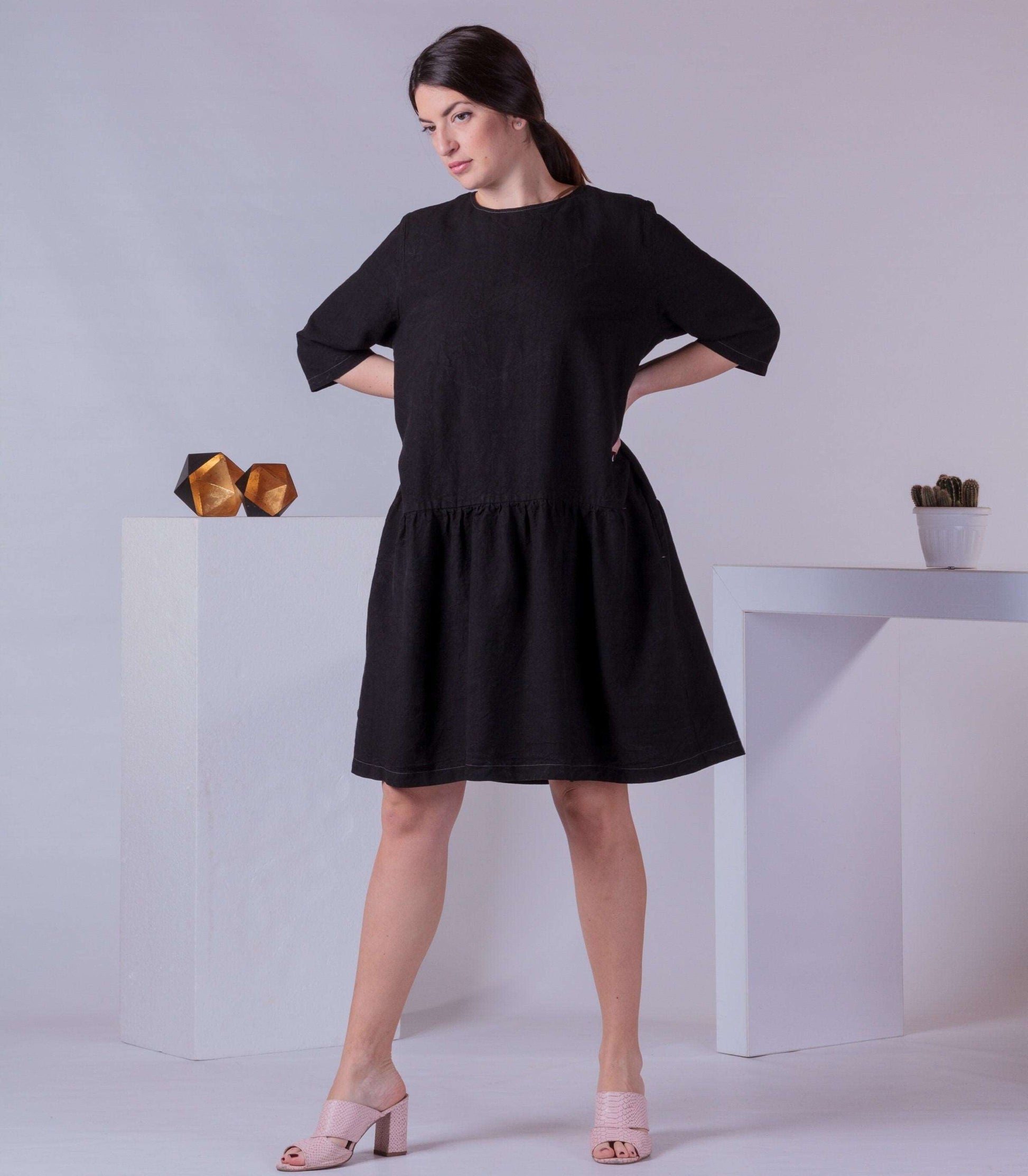 casual minimalist dress Poselle Coffee Brown Sleeveless Mini Dress Women's Bodycon Cocktail Slim Fit Round Neck Knitted Fabric Pencil Hem Elegant Wedding Casual Ev,S