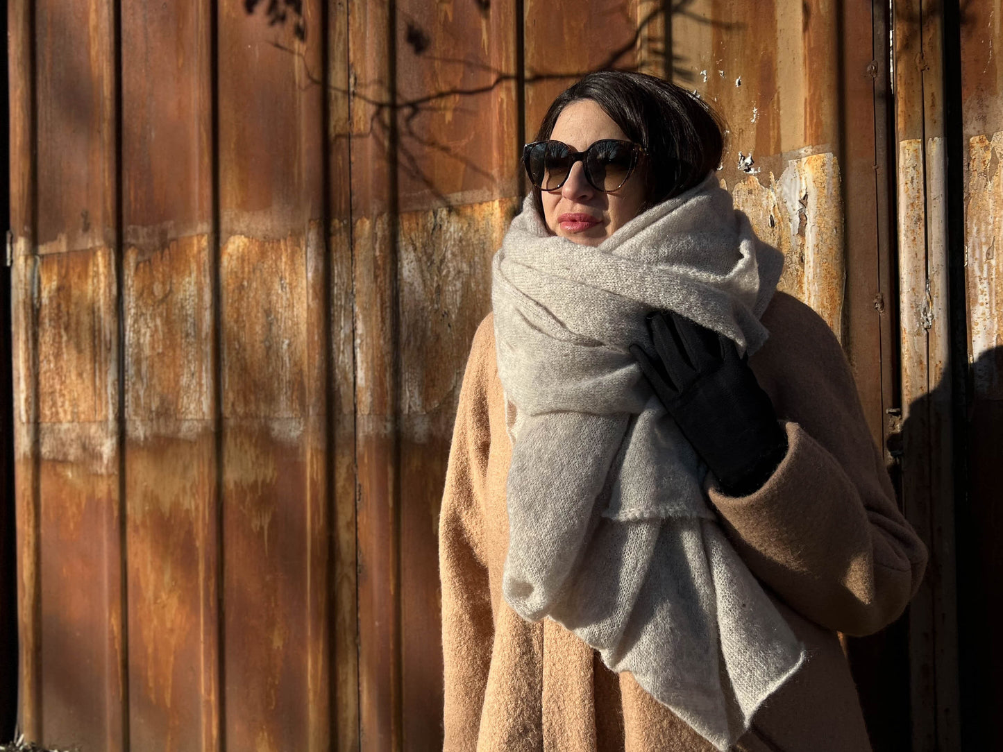 Scarf, Mom Gift, Best Gift, Beige Scarf, Huge Scarf, Big Scarf, Burqa, Warm Scarf, Hand made Scarf, Knitted Gift, Mom birthday gift, Shawl