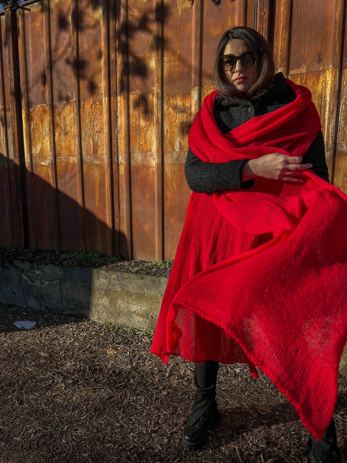 Raspeberry Scarf, Scarf, Mom Gift, Best Gift, Huge Scarf, Big Scarf, Warm Scarf, Hand made Scarf, Knitted Gift, Mom birthday gift, Red Shawl