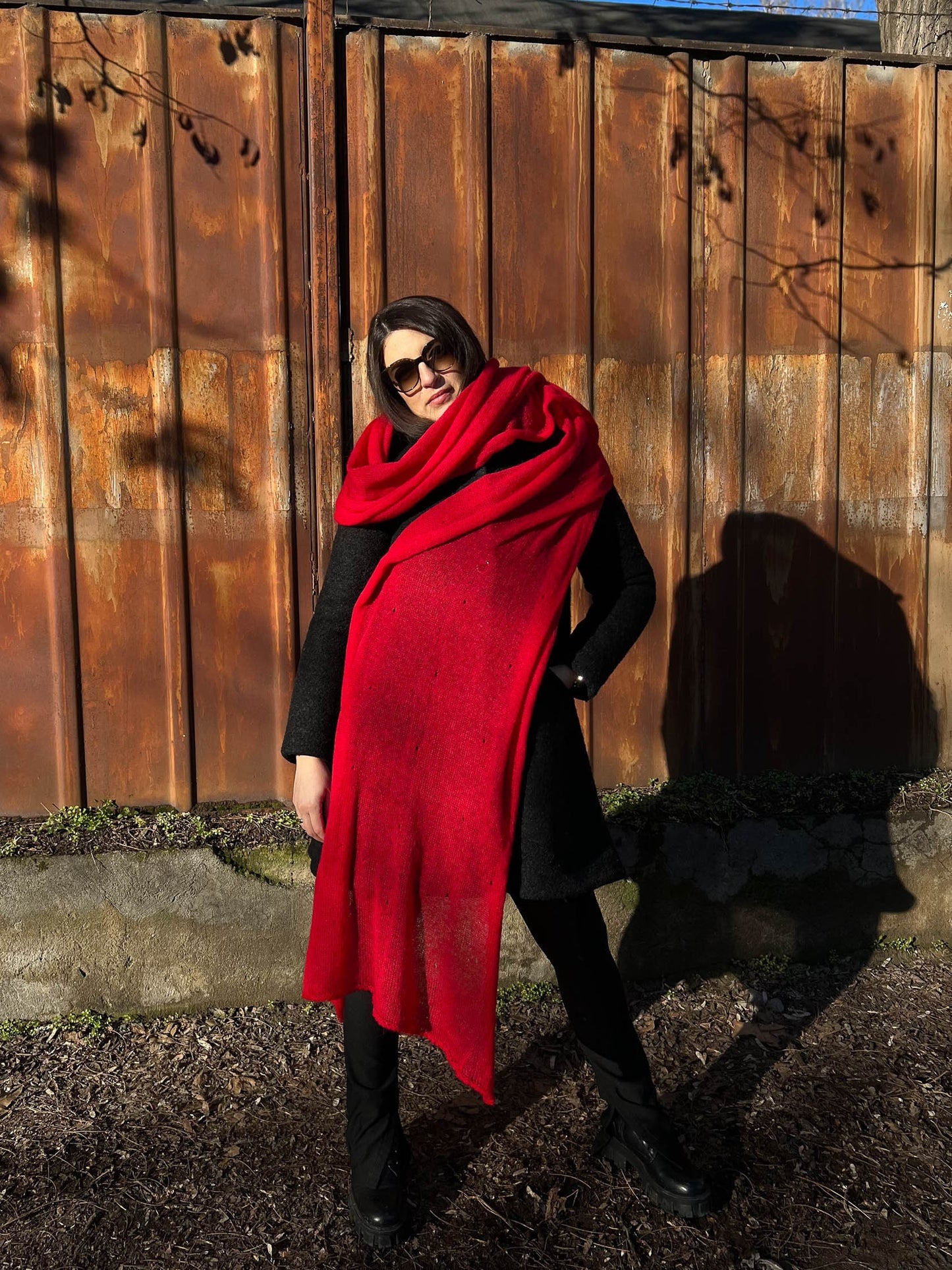 Raspeberry Scarf, Scarf, Mom Gift, Best Gift, Huge Scarf, Big Scarf, Warm Scarf, Hand made Scarf, Knitted Gift, Mom birthday gift, Red Shawl