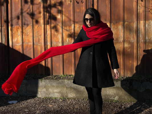 Raspeberry Scarf, Scarf, Mom Gift, Best Gift, Huge Scarf, Big Scarf, Warm Scarf, Hand made Scarf, Knitted Gift, Mom birthday gift, Red Shawl