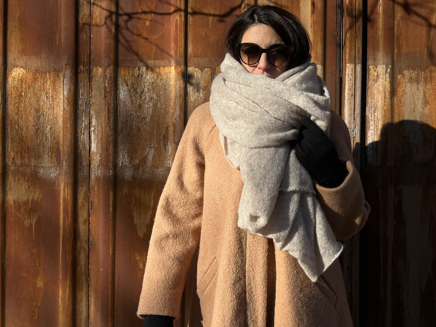Scarf, Mom Gift, Best Gift, Beige Scarf, Huge Scarf, Big Scarf, Burqa, Warm Scarf, Hand made Scarf, Knitted Gift, Mom birthday gift, Shawl