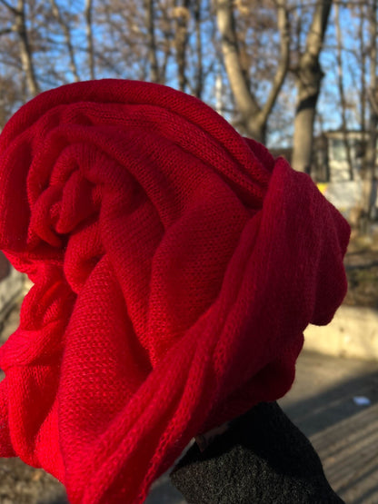 Orange Scarf, Scarf, Mom Gift, Best Gift, Huge Scarf, Big Scarf, Burqa, Warm Scarf, Hand made Scarf, Knitted Gift, Mom birthday gift, Shawl