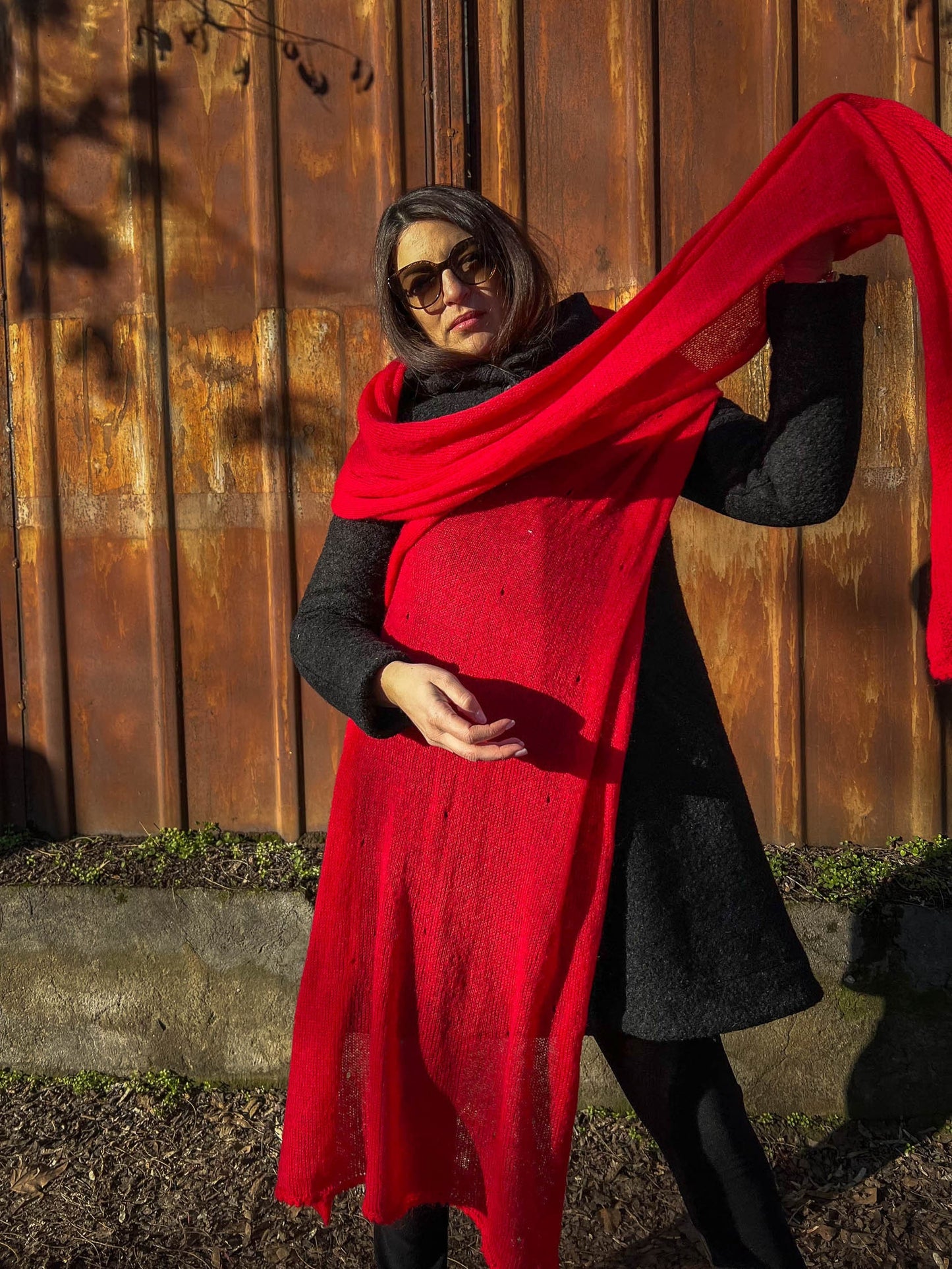 Raspeberry Scarf, Scarf, Mom Gift, Best Gift, Huge Scarf, Big Scarf, Warm Scarf, Hand made Scarf, Knitted Gift, Mom birthday gift, Red Shawl