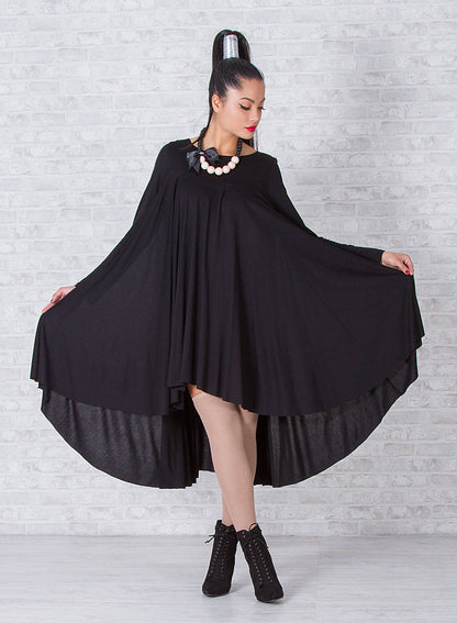 OVERSIZE Tunic/ Woman Tunic/ Loose Tunic/ Black Tunic/ Asymmetrical Tunic/ Plus Size Tunic/ Maxi Tunic/ Jersey Tunic/ Friends Fashion