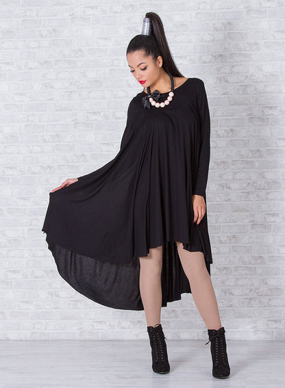 OVERSIZE Tunic/ Woman Tunic/ Loose Tunic/ Black Tunic/ Asymmetrical Tunic/ Plus Size Tunic/ Maxi Tunic/ Jersey Tunic/ Friends Fashion