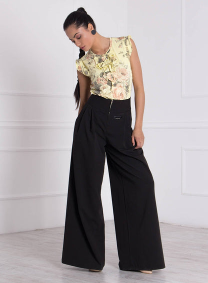 Wide Leg Pants Palazzo High Waisted Pant With Pockets, Loose Wide Leg Trousers