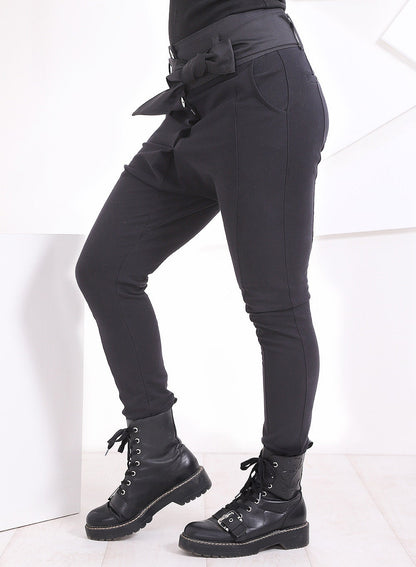 Casual Black Woman Pants/ Drop Crotch Pants/ Harem Loose Pants/ Woman Trousers/ Pants With Pockets/ Baggy Pants/ Casual Trousers/ Friends