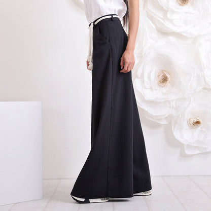 Linen Formal Office Pants, Spring / Summer Woman Flax Fashion, Wide Leg Loose Maxi Pants, Palazzo Trousers