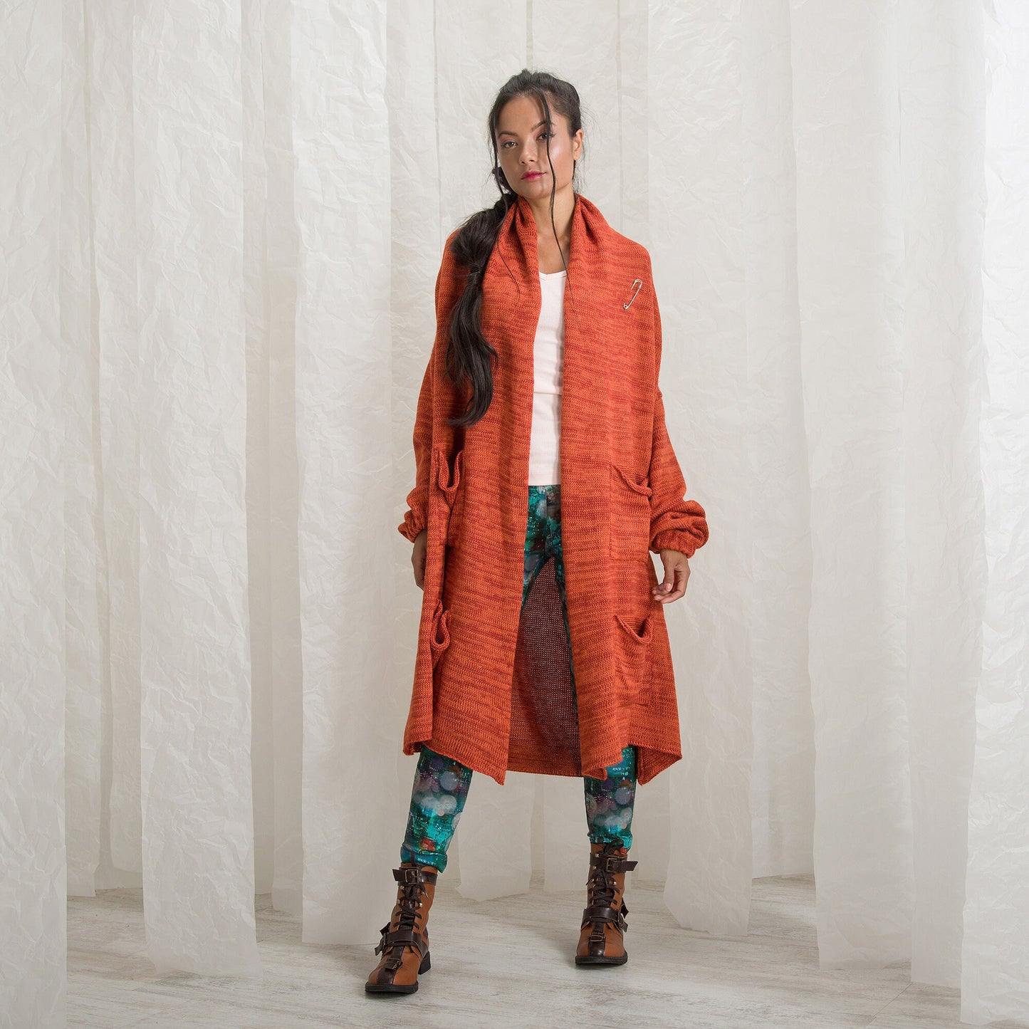 Women Wool Cardigan, Knit Sweater Coat, Plus Size Clothing, Knitt Clothes