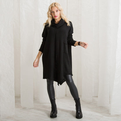 Women Knitted Tunic, Oversized Wool Sweater Dress, Plus Size Clothing, Knitt Clothes